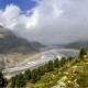 rainbow over the aletschglacier